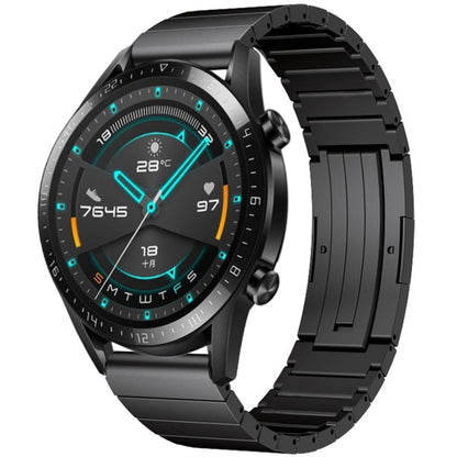 For Huawei Watch GT 2 46mm One Bead Titanium Alloy Watch Band(Black) by bashfashion