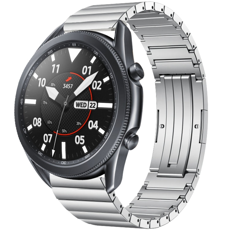 For Samsung Galaxy Watch 3 45mm One Bead Titanium Alloy Watch Band(Silver) by bashfashion