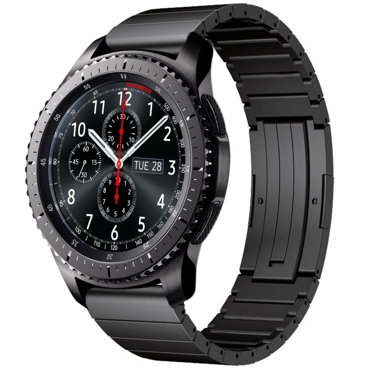 For Samsung Gear S3 Frontier One Bead Titanium Alloy Watch Band(Black) by bashfashion