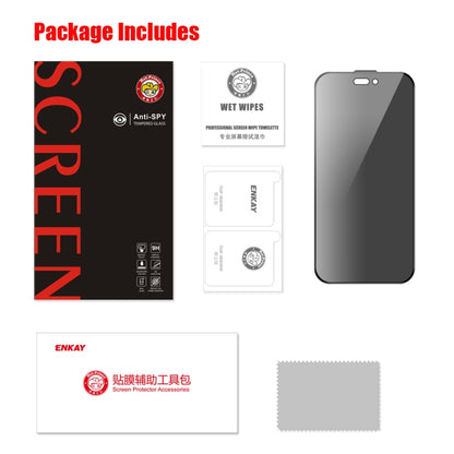 For iPhone 16 Pro ENKAY Hat-Prince 28 Degree Anti-peeping Tempered Glass Full Screen Film by ENKAY