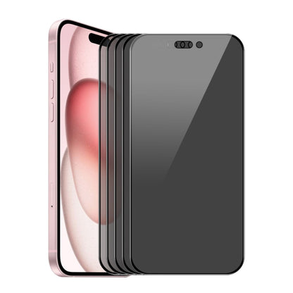 For iPhone 16 5pcs ENKAY Hat-Prince 28° Anti-peeping Tempered Glass Protector Full Screen Film by ENKAY