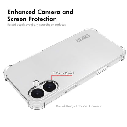 For iPhone 16 Plus ENKAY Hat-Prince Transparent TPU Shockproof Phone Case by ENKAY