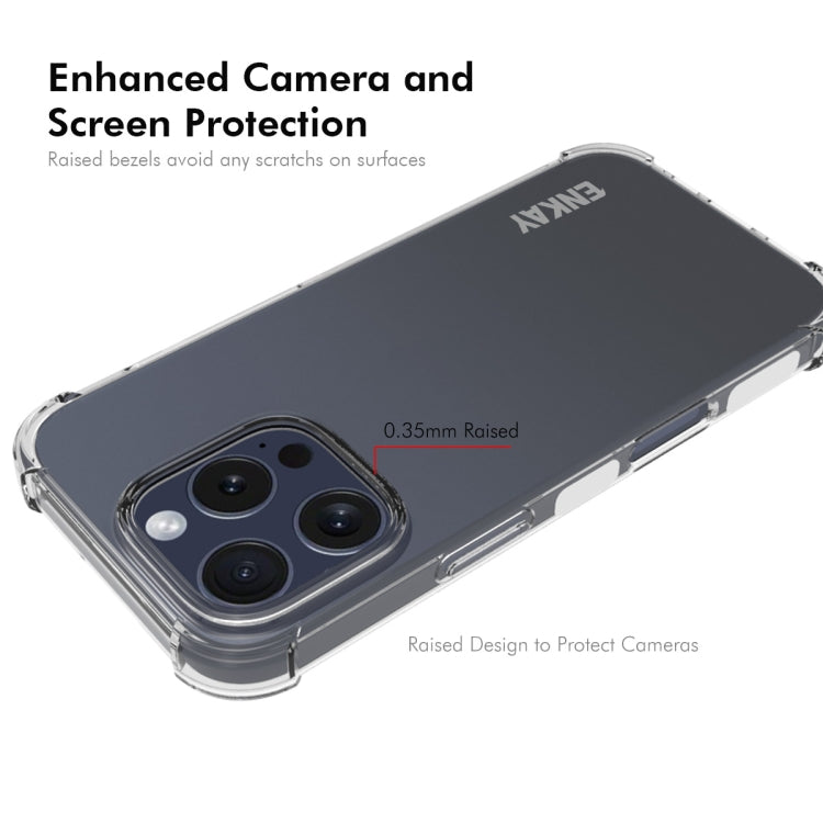 For iPhone 16 Pro Max ENKAY Hat-Prince Transparent TPU Shockproof Phone Case by ENKAY