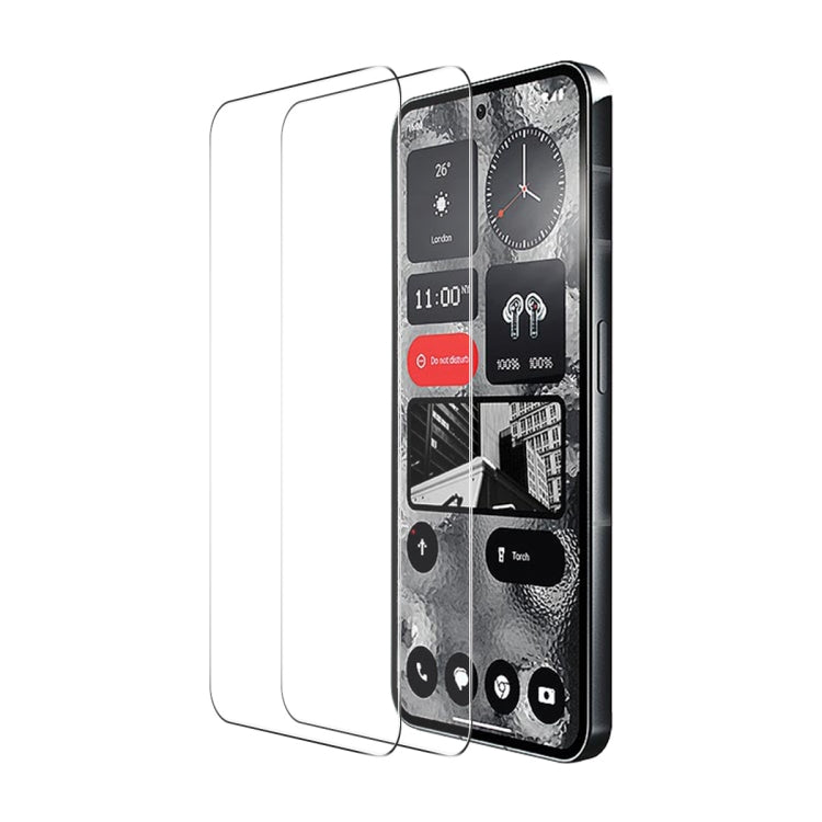 For Nothing Phone 2 2pcs ENKAY 0.26mm 9H 2.5D High Aluminum-silicon Tempered Glass Film by ENKAY