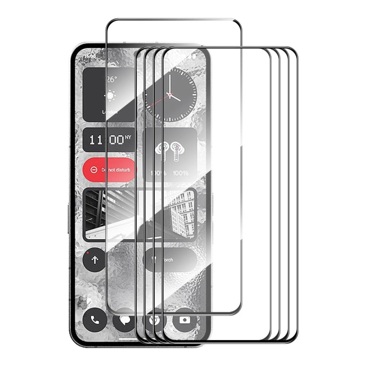 For Nothing Phone 2 5pcs ENKAY Full Glue High Aluminum-silicon Tempered Glass Film by ENKAY