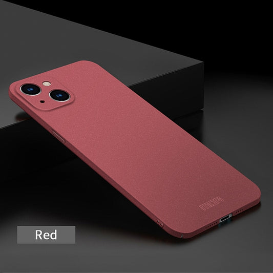 For iPhone 15 Plus MOFI Fandun Series Frosted PC Ultra-thin All-inclusive Phone Case(Red) by MOFI