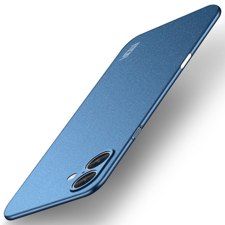 For iPhone 16 MOFI Fandun Series Frosted PC Ultra-thin All-inclusive Phone Case(Blue) by MOFI