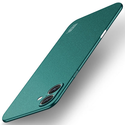 For iPhone 16 MOFI Fandun Series Frosted PC Ultra-thin All-inclusive Phone Case(Green) by MOFI