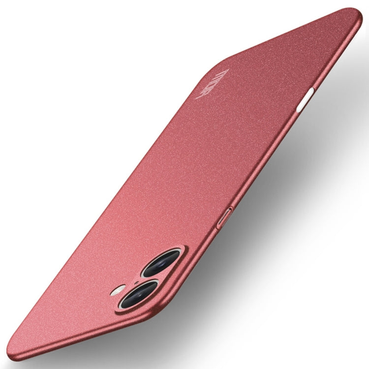 For iPhone 16 MOFI Fandun Series Frosted PC Ultra-thin All-inclusive Phone Case(Red) by MOFI