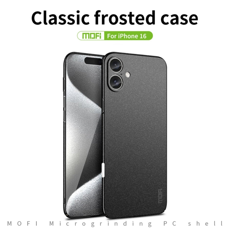 For iPhone 16 MOFI Fandun Series Frosted PC Ultra-thin All-inclusive Phone Case(Red) by MOFI