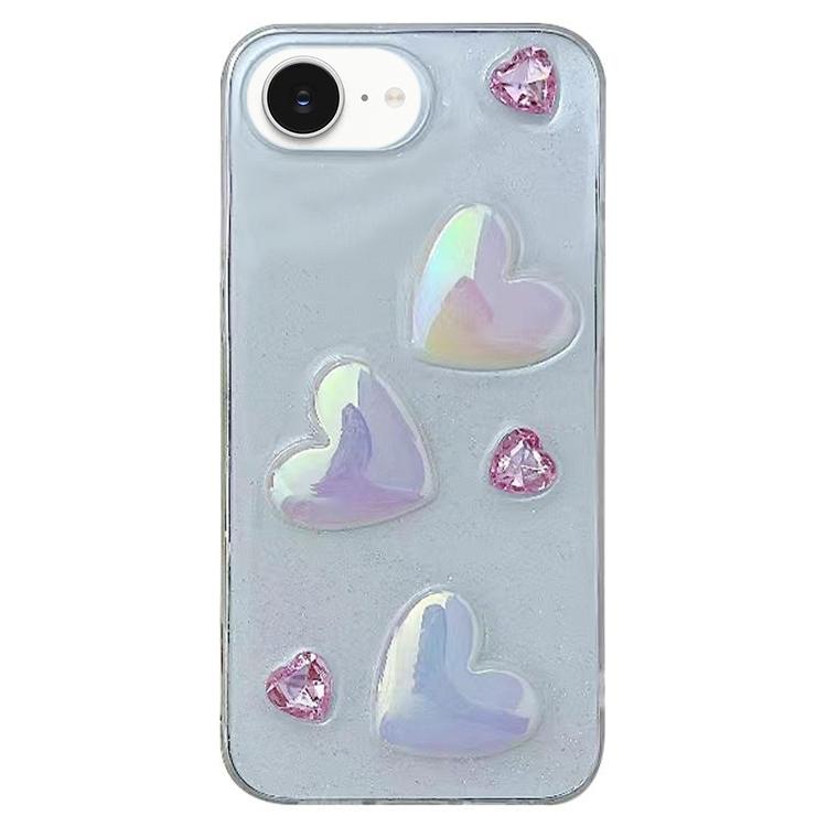 For iPhone 16e Love Epoxy TPU Phone Case(Pink) by bashfashion