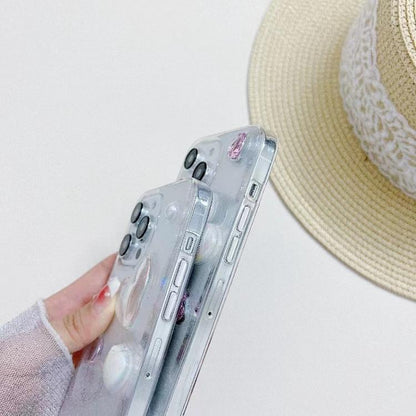 For iPhone 16e Love Epoxy TPU Phone Case(Pink) by bashfashion