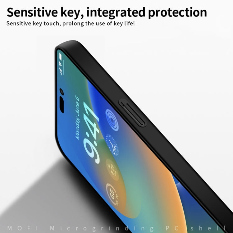 For iPhone 15 MOFI Frosted PC Ultra-thin Hard Phone Case(Black) by MOFI