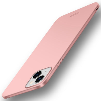 For iPhone 15 MOFI Frosted PC Ultra-thin Hard Phone Case(Rose Gold) by MOFI
