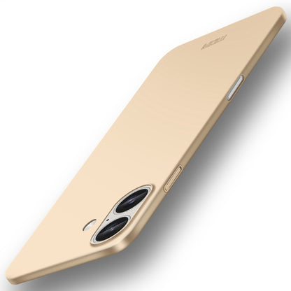 For iPhone 16 Plus MOFI Frosted PC Ultra-thin Hard Phone Case(Gold) by MOFI