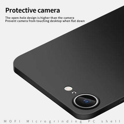For iPhone 16e MOFI Frosted PC Ultra-thin Hard Phone Case(Black) by MOFI