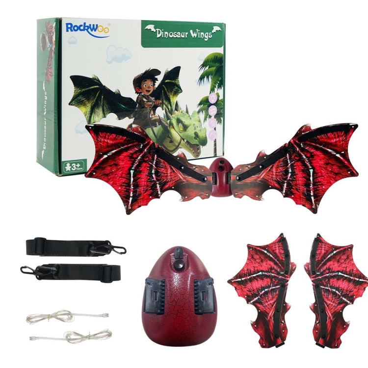 Rockwoo R02 Electric Dinosaur Wings with Lighting and Music(Red) by bashfashion
