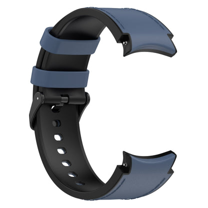 For Samsung Galaxy Watch 6 Silicone Leather Black Buckle Watch Band(Midnight Blue) by bashfashion