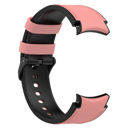 For Samsung Galaxy Watch 6 Silicone Leather Black Buckle Watch Band(Pink) by bashfashion