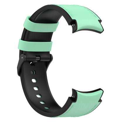 For Samsung Galaxy Watch 6 Silicone Leather Black Buckle Watch Band, Size:S(Green) by bashfashion