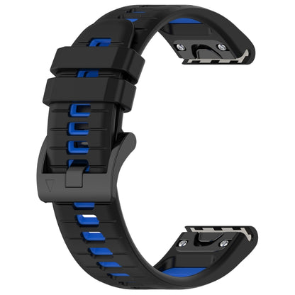 For Garmin Enduro 3 Sports Two-Color 26mm Silicone Watch Band(Black+Blue) by bashfashion