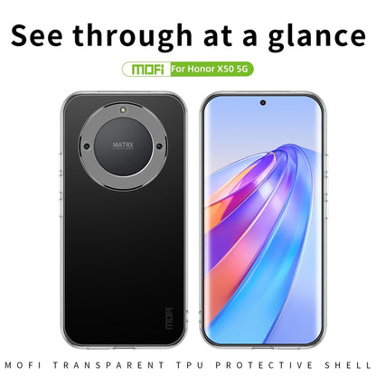 For Honor X50 5G MOFI Ming Series Ultra-thin TPU Phone Case(Transparent) by MOFI