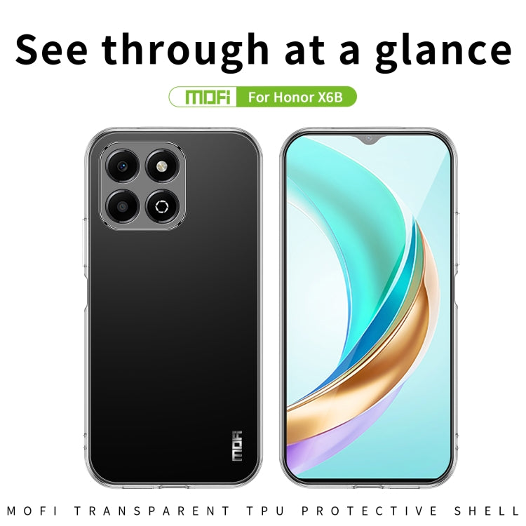 For Honor X6b MOFI Ming Series Ultra-thin TPU Phone Case(Transparent) by MOFI