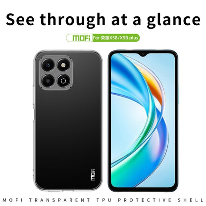 For Honor X5b / X5b Plus MOFI Ming Series Ultra-thin TPU Phone Case(Transparent) by MOFI