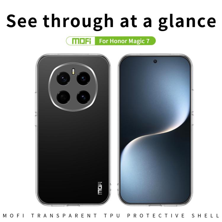 For Honor Magic7 MOFI Ming Series Ultra-thin TPU Phone Case(Transparent) by MOFI