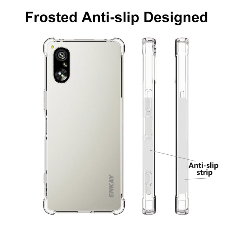 For Sony Xperia 5 V ENKAY Hat-Prince Transparent TPU Shockproof Phone Case by ENKAY