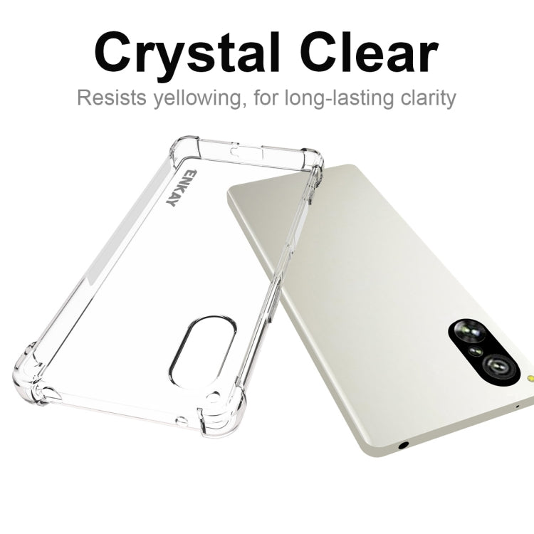 For Sony Xperia 5 V ENKAY Hat-Prince Transparent TPU Shockproof Phone Case by ENKAY