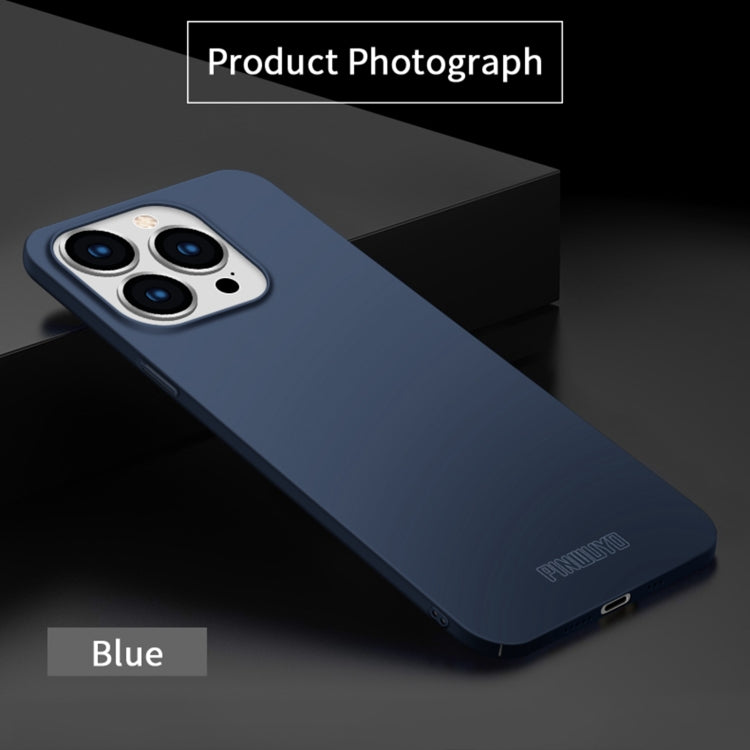 For iPhone 15 Pro Max PINWUYO Micro-Frosted PC Ultra-thin Hard Phone Case with Magsafe Magnetic Ring(Blue) by PINWUYO