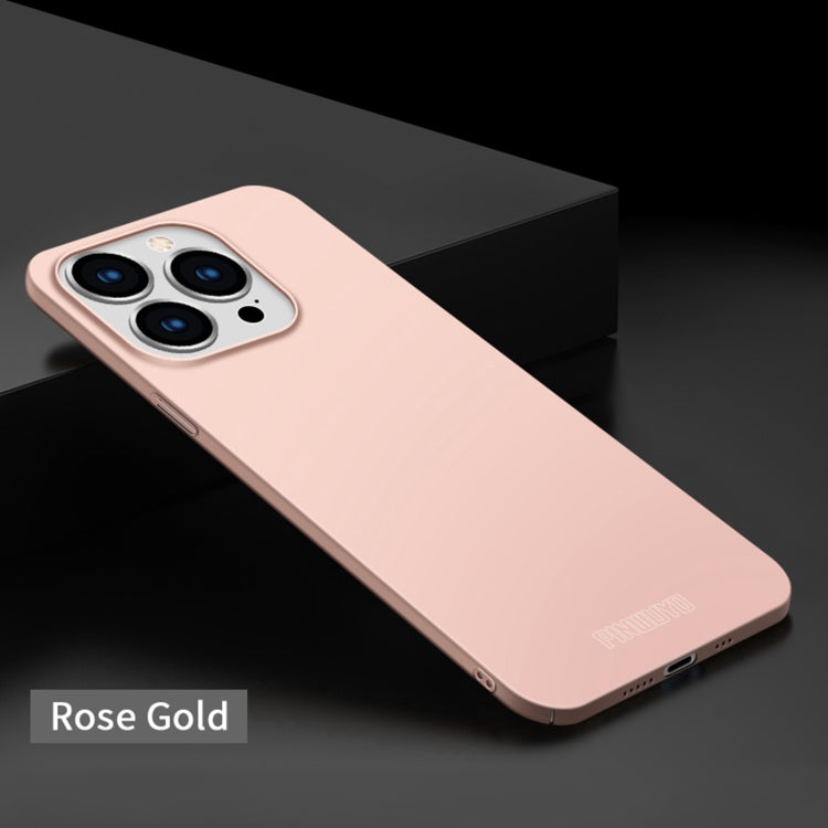For iPhone 15 Pro Max PINWUYO Micro-Frosted PC Ultra-thin Hard Phone Case with Magsafe Magnetic Ring(Rose Gold) by PINWUYO