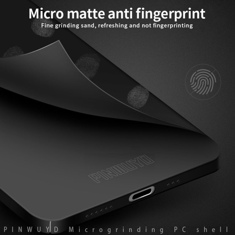 For iPhone 16 PINWUYO Micro-Frosted PC Ultra-thin Hard Phone Case with Magsafe Magnetic Ring(Black) by PINWUYO