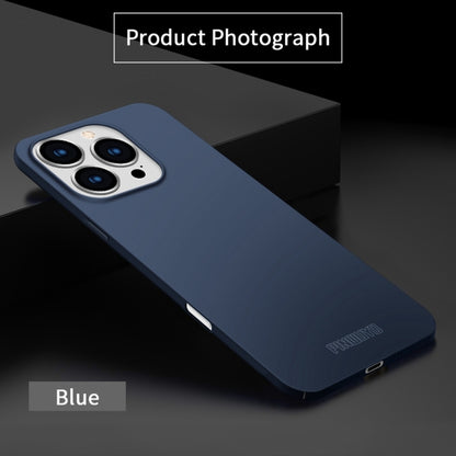 For iPhone 16 Pro PINWUYO Micro-Frosted PC Ultra-thin Hard Phone Case with Magsafe Magnetic Ring(Blue) by PINWUYO