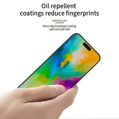 For iPhone 16 PINWUYO 9H 2.5D Full Screen Tempered Glass Film(Black) by PINWUYO