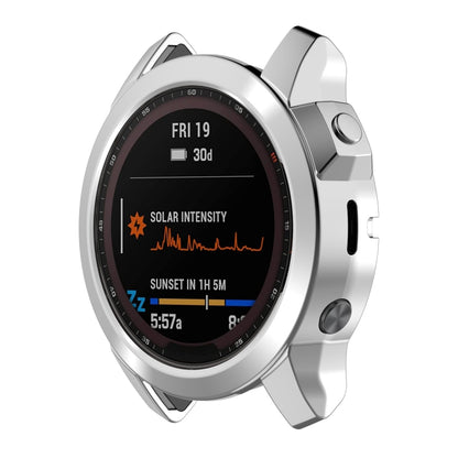 For Garmin Fenix 7S Pro Half Package Electroplated TPU Watch Protective Case(Sliver) by bashfashion