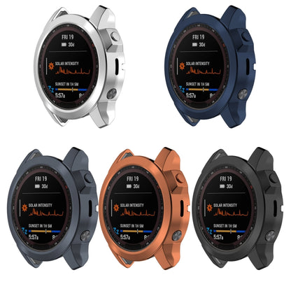 For Garmin Fenix 7 Pro Half Package Electroplated TPU Watch Protective Case(Grey) by bashfashion