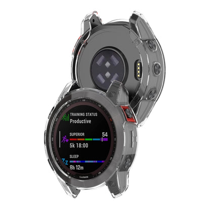 For Garmin Fenix 7 Pro Half-Package TPU Watch Protective Case(Transparent) by bashfashion