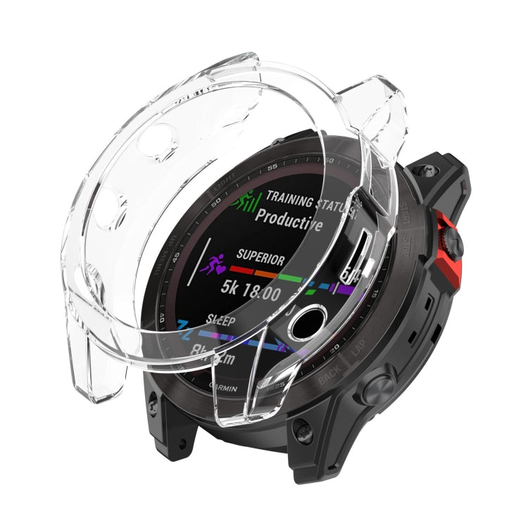 For Garmin Fenix 7S Pro Half-Package TPU Watch Protective Case(Transparent) by bashfashion