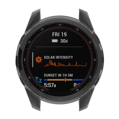 For Garmin Epix Pro 47mm Half-Package TPU Watch Protective Case(Transparent Black) by bashfashion