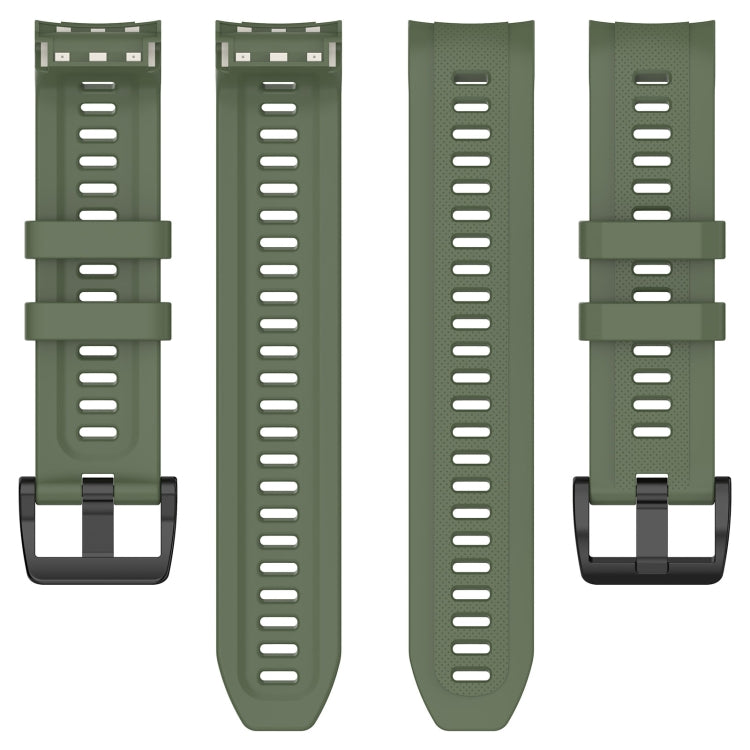 For Garmin Approach S70 47mm 22mm Sports Silicone Watch Band(Dark Green) by bashfashion