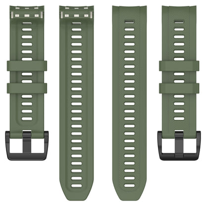 For Garmin Approach S70 47mm 22mm Sports Silicone Watch Band(Dark Green) by bashfashion