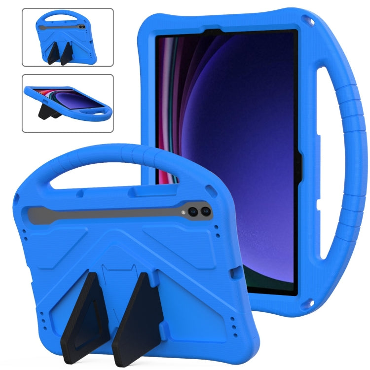 For Samsung Galaxy Tab S9 EVA Shockproof Tablet Case with Holder(Blue) by bashfashion