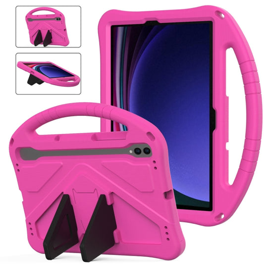 For Samsung Galaxy Tab S9 EVA Shockproof Tablet Case with Holder(Rose Red) by bashfashion
