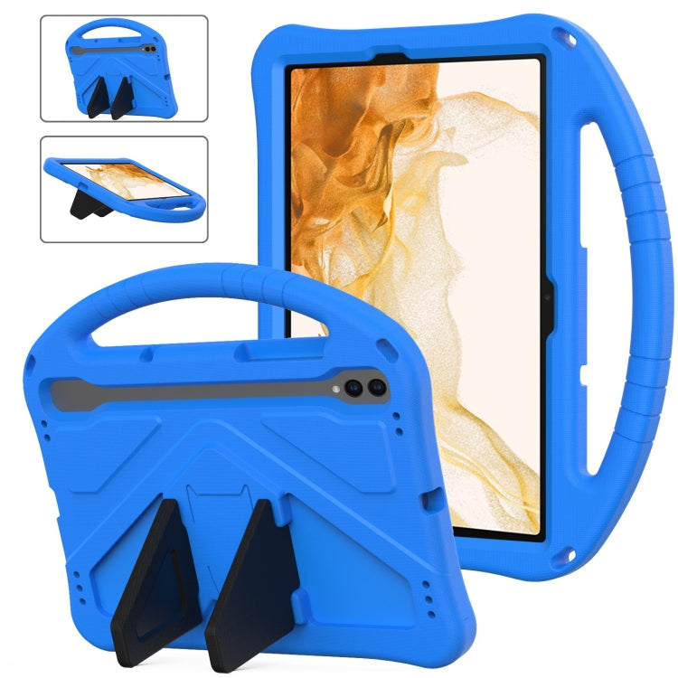 For Samsung Galaxy Tab S8 EVA Shockproof Tablet Case with Holder(Blue) by bashfashion