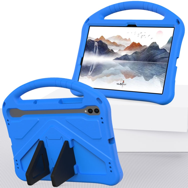For Samsung Galaxy Tab S8 EVA Shockproof Tablet Case with Holder(Blue) by bashfashion