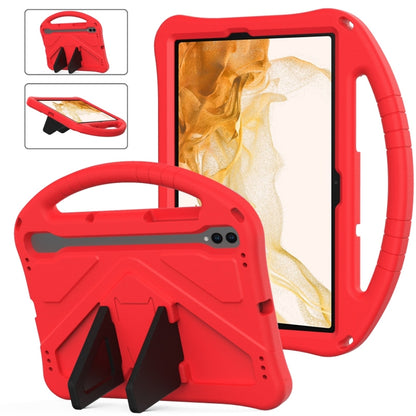 For Samsung Galaxy Tab S8 EVA Shockproof Tablet Case with Holder(Red) by bashfashion