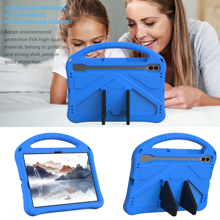 For Samsung Galaxy Tab S7 T870 EVA Shockproof Tablet Case with Holder(Blue) by bashfashion