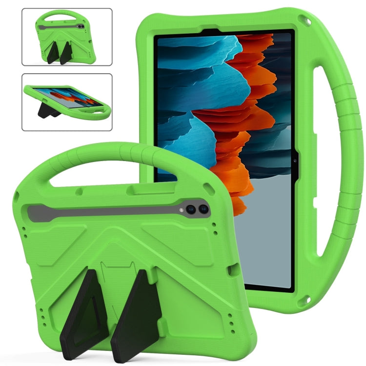 For Samsung Galaxy Tab S7 T870 EVA Shockproof Tablet Case with Holder(Green) by bashfashion